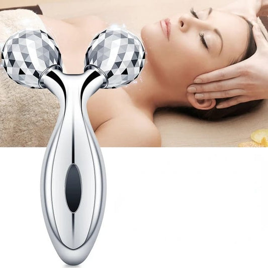 Elite 3D Face Roller – 360° Rotating Y-Shape Firming Tool for Face Lifting & Full Body Relaxation – Free Delivery