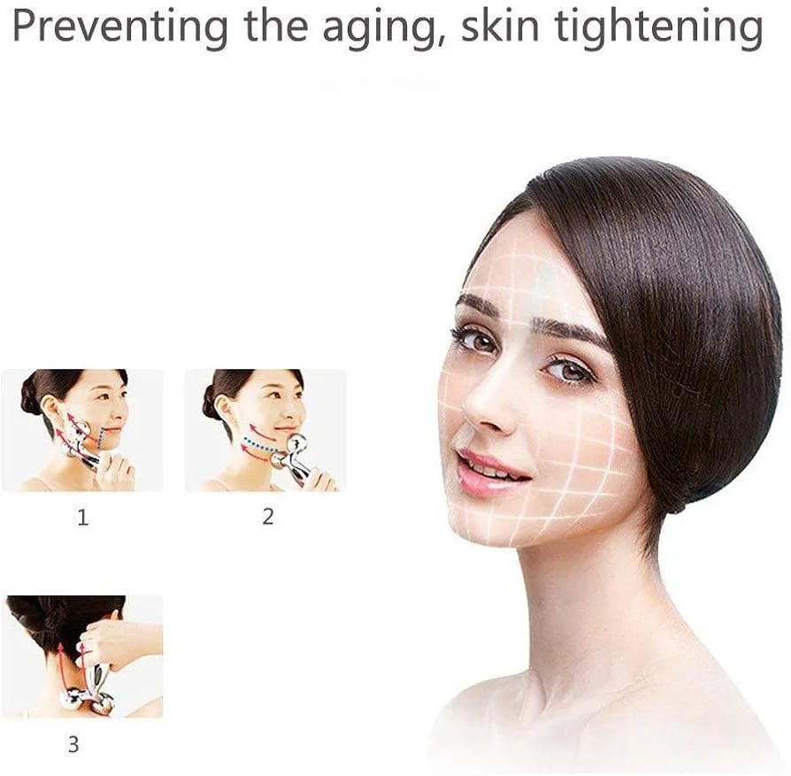 Elite 3D Face Roller – 360° Rotating Y-Shape Firming Tool for Face Lifting & Full Body Relaxation – Free Delivery