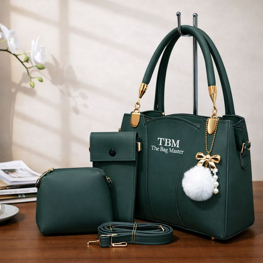 TBM – The Bag Master 3-Piece Stylish Handbag Set for Comfortable Everyday Use – Free Delivery