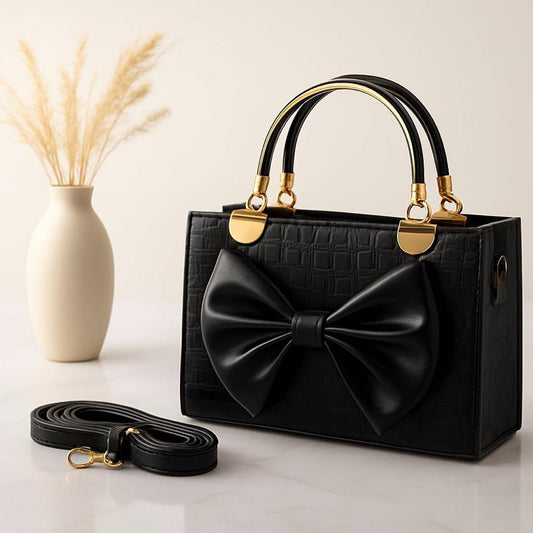 Crocodile Bow Handbag – Elegant, Stylish & Durable Design for Daily Use and Special Occasions – Free Delivery