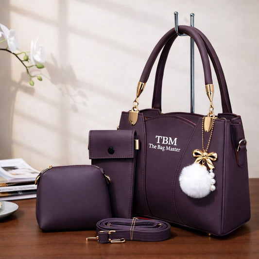 TBM – The Bag Master 3-Piece Stylish Handbag Set for Comfortable Everyday Use – Free Delivery